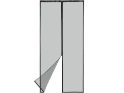 Easymaxx Moskitonetz mit Magnetverschluss für die Tür 100 cm x 210 cm Schwarz