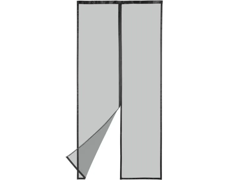 Easymaxx Moskitonetz mit Magnetverschluss für die Tür 100 cm x 210 cm Schwarz