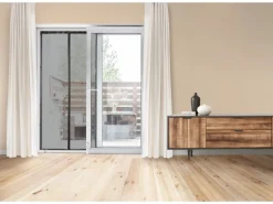Easymaxx Moskitonetz mit Magnetverschluss für die Tür 100 cm x 210 cm Schwarz