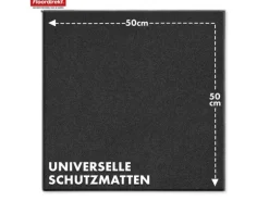 Floordirekt Fallschutzmatte Elastikmatte Fallschutzplatte mit Drainage 50 x 50 x 3 cm Schwarz