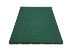 Floordirekt Fallschutzmatte Elastikmatte Fallschutzplatte mit Drainage 50 x 50 x 3 cm Grün