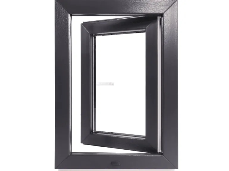 Framelux Kunststofffenster Proline Anthrazit 2-Fach Verglasung 500 x 1100 mm Rechtsanschlag