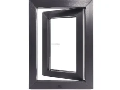 Framelux Kunststofffenster Proline Anthrazit 2-Fach Verglasung 500 x 800 mm Rechtsanschlag