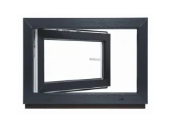 Framelux Kunststofffenster Proline Anthrazit 2-Fach Verglasung 900 x 700 mm Rechtsanschlag