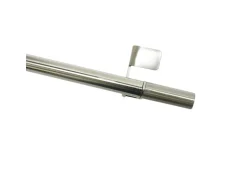 Gardinia Klemmstange Press&Go Zylinder Ø 8/10 mm Edelstahloptik 30 cm - 50 cm