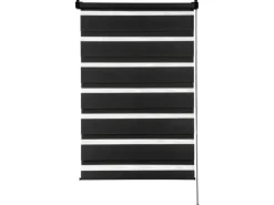 Gardinia Doppelrollo EasyFix 90 cm x 220 cm Schwarz