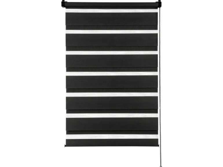 Gardinia Doppelrollo EasyFix 90 cm x 220 cm Schwarz