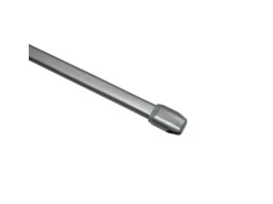 Gardinia Vitragestange flachoval Ø 11 mm Silber-Matt 100 cm - 160 cm 2-er Pack