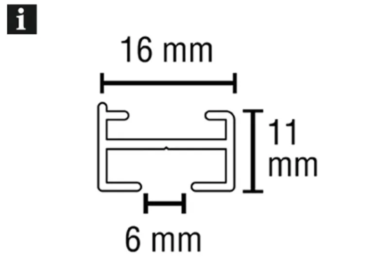 Gardinia Vorhangschienen-Set Lucy 1-läufig Weiß 200 cm