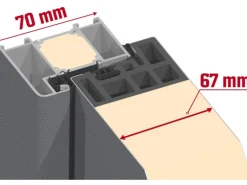 Haustür Thermospace Paris Prime 100 cm x 210 cm Anthrazit Anschlag R
