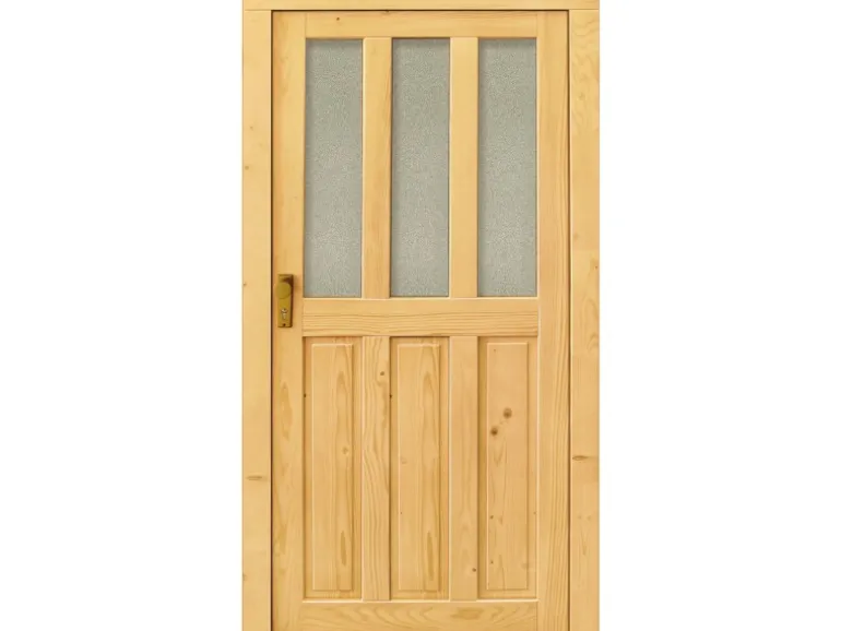 Holz-Mehrzwecktür Modell Bornholm 98 cm x 200 cm Anschlag Links Fichte Natur