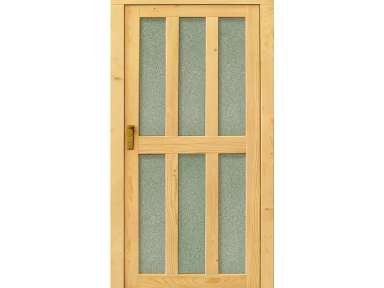Holz-Mehrzwecktür Modell Fehmarn 98 cm x 200 cm Anschlag Links Fichte Natur