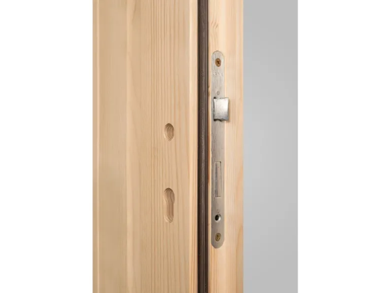 Holz-Nebeneingangstür NET 501-88 Fichte Natur 88 cm x 200 cm Anschlag Rechts