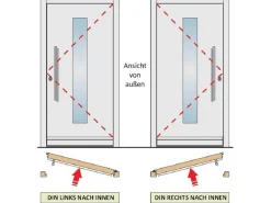 Holz-Nebeneingangstür NET 501-88 Fichte Natur 88 cm x 200 cm Anschlag Rechts