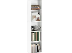 HOMCOM Bücherregal Standregal mit 5 Ebenen Aufbewahrungsregal