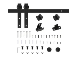 HOMCOM Schiebetürsystem für Holzschiebetür 183 x 0,6 x 18 cm