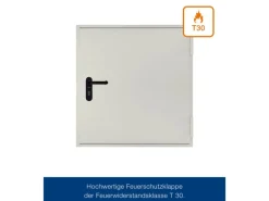 Hörmann Brandschutzklappe T30 H8-5 Grauweiß 750 mm x 875 mm DIN L u. R