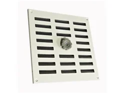 Häusler Lüftungsgitter LG 2525 SW Schiebegitter Alu Weiß PVD 250 x 250 Abluftgitter