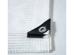 KARAT Abdeckplane Leno Extra Reißfest Wasserdicht mit Ösen 140 g/m² Weiß 2 x 3 m