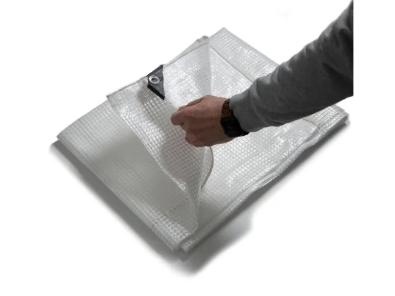 KARAT Abdeckplane Leno Extra Reißfest Wasserdicht mit Ösen 140 g/m² Weiß 2 x 3 m