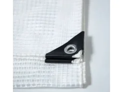 KARAT Abdeckplane Leno Extra Reißfest Wasserdicht mit Ösen 140 g/m² Weiß 1,5 x 6 m