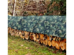 KARAT Abdeckplane Wasserdichte Plane mit Ösen 100 g/m² Camouflage 2 x 3 m