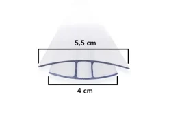 KARAT Verbinder für Doppelstegplatten Hohlkammerplatten - H-Profil 121 cm Länge 6 mm Stärke