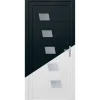 Kunsstoff-Haustür K043 innen weiß/aussen anthrazit 110 x 210 cm DIN R