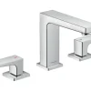 3-Loch Waschtischarmatur Metropol 110 mit Hebelgriffen u. Push-Open Ablaufgar.