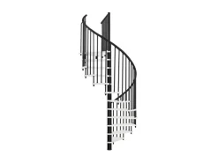 Minka Spindeltreppe Spiral Effect Ø 140 cm Schwarz-Weiß Raumhöhe bis 305 cm