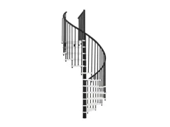 Minka Spindeltreppe Spiral Effect Ø 160 cm Schwarz-Weiß Raumhöhe bis 305 cm