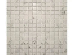 Mosaikmatte Glas Marmor Schwarz Weiß 33 cm x 33 cm