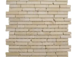 Mosaikmatte Naturstein Yellow Sun Brick 30 cm x 30 cm