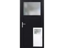 Nebeneingangstür Kunststoff K504 Anschlag Links Weiß/Anthrazit 98 cm x 198 cm