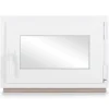 Neruli Kellerfenster Kunststoff Weiß Dreh-Kipp 85x55 cm BxH DIN Rechts 2 -Fach Glas Dichtung Grau