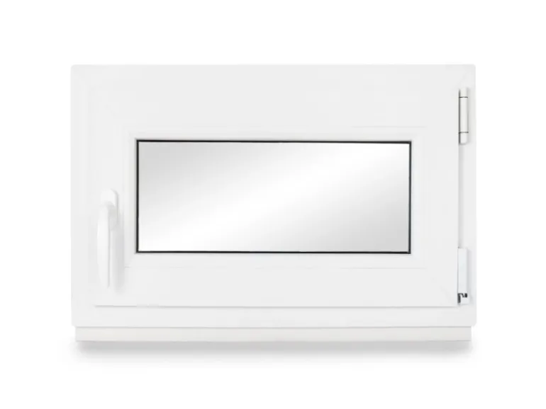 Neruli Kellerfenster Kunststoff Weiß Dreh-Kipp 80x70 cm BxH DIN Rechts 2 -Fach Glas Dichtung Schwarz