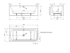 Ottofond Whirlpool-Komplettset Spirit 180x80 cm Rechts Weiß mit Wannenrandarmat