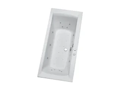 Ottofond Whirlpool-Komplettset Rosa 200x90 cm Weiß mit Wassereinlauffunktion