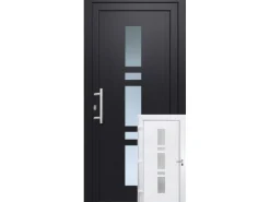 Premium Kunststoff-Haustür SMK 017 Anthrazit-Weiß 110 cm x 210 cm DIN L