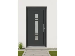 Premium Kunststoff-Haustür SMK 017 Anthrazit-Weiß 110 cm x 210 cm DIN R