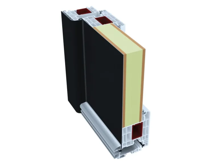 Premium Kunststoff-Haustür SMK 017 Anthrazit-Weiß 110 cm x 210 cm DIN R