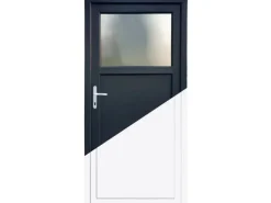 Premium Kunststoff-Nebeneingangstür SMK 510 Anthrazit-Weiß 98 cm x 198 cm DIN L
