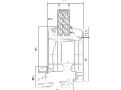 Premium Kunststoff-Nebeneingangstür SMK 510 Anthrazit-Weiß 98 cm x 198 cm DIN L
