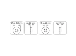 Pro-Bau-Tec Ersatzrad für Sackkarren 260 mm x 85 mm