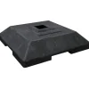 Schake Fußplatte Einstecktasche 60 mm x 60 mm Schwarz