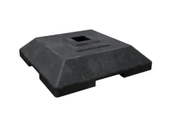 Schake Fußplatte Einstecktasche 60 mm x 60 mm Schwarz