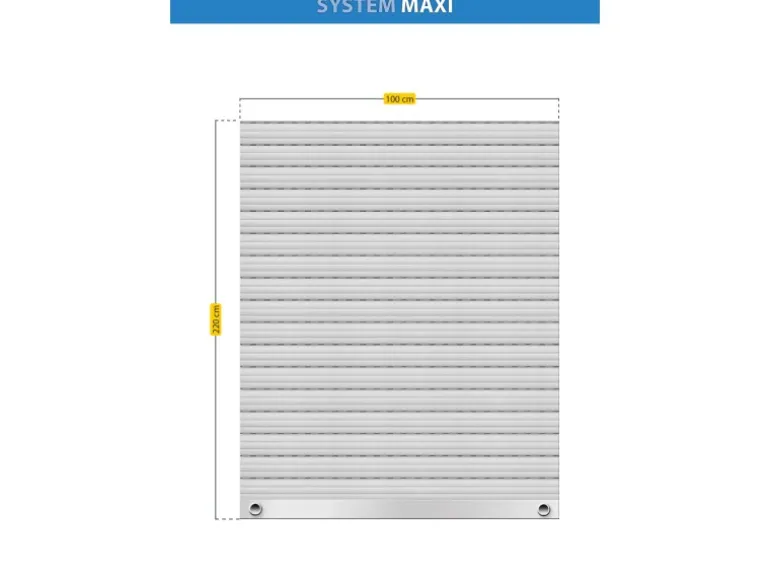 Schellenberg Rollladenpanzer Maxi PVC 220 cm x 100 cm Grau