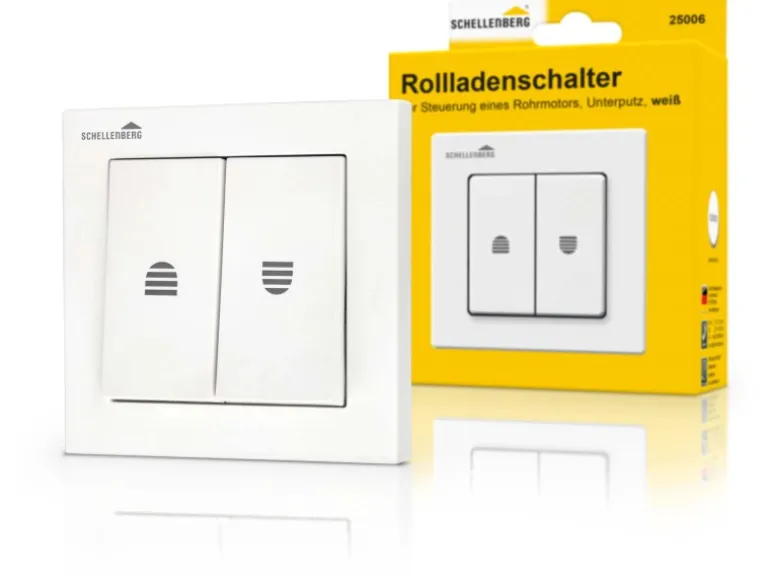Schellenberg Rollladenschalter mit Rastfunktion Unterputz Weiß