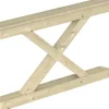 Skan Holz Brüstung Andreaskreuz 120 x 84 cm Fichte Natur