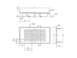 SOTECH Lüftungsgitter Lochung Eckig Schwarz Eloxiert 750 mm